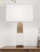 1 x RV ASTLEY 'Rabbani' Statement Table Lamp in Alabaster and Metal - Original Value £450.00