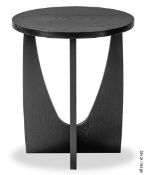 1 x LIANG & EIMIL 'Borne' Sculptural Wooden Side Table in Matt Black - Original Value £779.00