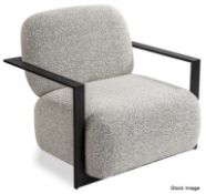 1 x LIANG & EIMIL 'Archivolto' Designer Occasional Armchair in a Boucle Whisk Fabric - RRP £1,424