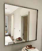 1 x RV ASTLEY Luxury 1-Metre Square Wall Mirror with Bevelled Edges - Original Value £450.00