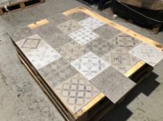 1 x Lot Of Commercial Grade Lvt Tile Flooring In Landscape Tapestry Design - 20Sqm - RRP £980.00 -