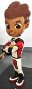 1 x Large 4.9ft Lego Brick Sculpture of a Cartoon Style Racing Driver Character with Platform