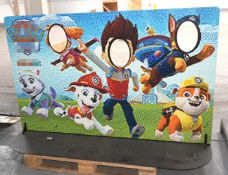 1 x Large Scale Lego Brick Sculpture of a Cartoon Style Face in the Hole Board