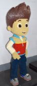 1 x Large 5.5ft Lego Brick Sculpture of a Cartoon Style Character with Stainless Steel Platform