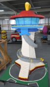 1 x Large Scale 7.5ft Lego Brick Sculpture of a Cartoon Style Lookout Watchtower with Slide