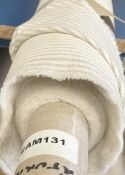 1 x Roll of “Warwick - Natural” Upholstery Fabric in a Neutral Stripe Weave - Approx 8 Metres Long -