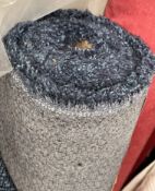 1 x Roll Of 7.2 Metres Of Olicana ‘Heals’ Specification Upholstery Fabric In Ink Blue Grey, Suitable