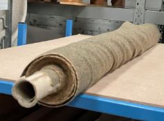 1 x 10M Roll Of Harris Tweed Soft Upholstery Fabric In Olive Brown Herringbone Weave. Heavy Textured