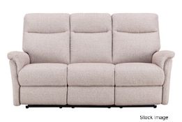 1 x Verona Luxury Electric 3-Seater Upholstered Recliner Sofa - Original Price £2,400
