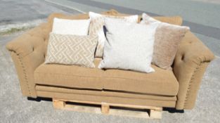 1 x Savannah Luxury 2-Seater Sofa in a Premium Jeager Nutmeg Fabric - Original Price £2,150