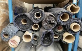 15 x Rolls of Commercial Grade Upholstery Fabric in Navy Blue - Approx 45 Metres in Total - Ref: