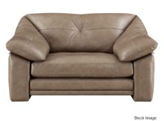 1 x Nest Luxury Leather Upholstered 1.5 Seater Chair Teepee Brown - Original Price £1,510