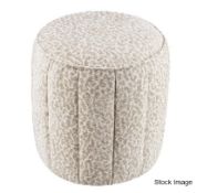 1 x Luxury Barrel Stool, Upholstered in a Premium 'Hunter' Coloured Fabric - Original Price £450.00