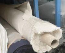 1 x Roll of ‘Bamboo Softie’ Commercial Grade Upholstery Fabric in an Alabaster Colourway - Ref: