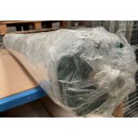 1 x 17M Roll Of Velluto ‘Viridian’ Fr Upholstery Fabric In Deep Green Colourway. Soft-Touch Velvet