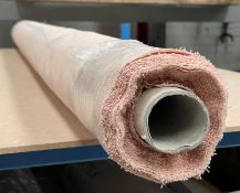 1 x 6.6M Roll Of Clerkenwell Pale Pink Upholstery Fabric. Soft Woven Finish In A Light Blush Tone,