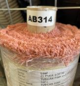 1 x 13.5M Roll Of Upholstery Fabric By Loaf, “Clever Softie” Range, In Tuscan Pink. Suitable For