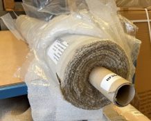1 x Full Roll Of Commercial-Grade Upholstery Fabric, Described As “Koki Zinc Fr”, In A Neutral