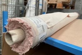 1 x 13M Roll Of Upholstery Fabric By Loaf, “Clever Softie” Range, In Blush Pink Textured Weave. Soft