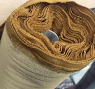 1 x Roll of Soft Pile Crushed Velvet Upholstery Fabric in a Mustard / Ochre Colourway, with a