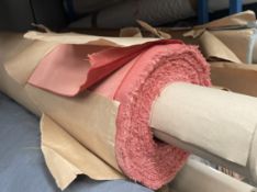 1 x Roll of British Velvet Ltd Commercial Grade Velvet Upholstery Fabric Roll in a Vintage Coral /