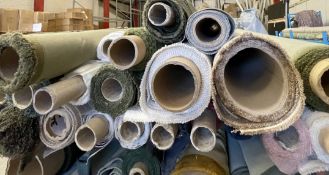 Job Lot of 26 x Assorted Rolls of Designer Upholstery Fabrics in 2.5 Metre to 5 Metre Lengths - Ref: