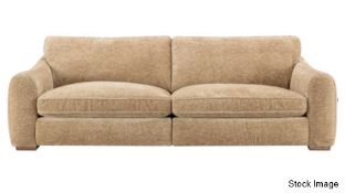 1 x Cove Luxury 4-Seater Sofa, Upholstered in a Premium Fennock Coffee Fabric - Original Price £2,