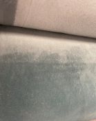 1 x 9M Roll Of British Velvets Upholstery Fabric In A Pale Duck Egg Soft Blue Tone, With A Smooth