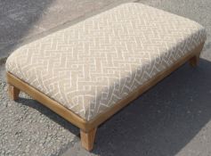 1 x Savannah Luxury Footstool, Upholstered in a Premium Fabric - Original Price £550.00 - Ref: N/N
