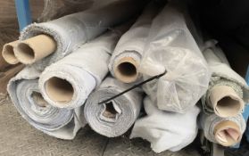 10 x Rolls of Commercial Grade Upholstery Fabric in Pale Tones - Approx. 30 Metres in Total