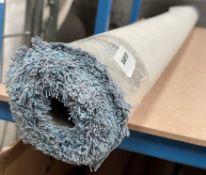 1 x 5M Roll Of Upholstery Fabric By Loaf, “Clever Softie” Range, In Powder Light Blue. Heavy