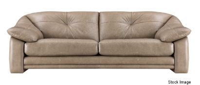 1 x Nest Luxury Leather Upholstered 4-Seater in a Teepee Brown Finish - Original Price £3,160