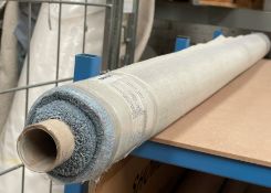 1 x 7.5M Roll Of Upholstery Fabric By Loaf, “Clever Softie” Range, In Light Blue. Soft Textured