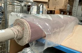 1 x 12M Roll Of “Willow Latte” Fr Upholstery Fabric. Neutral Brown Taupe Woven Finish With Durable