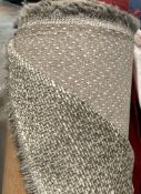 1 x Approx. 6.6M Roll Of Olicana Textured Upholstery Fabric In Pale Grey. Subtle Woven Pattern