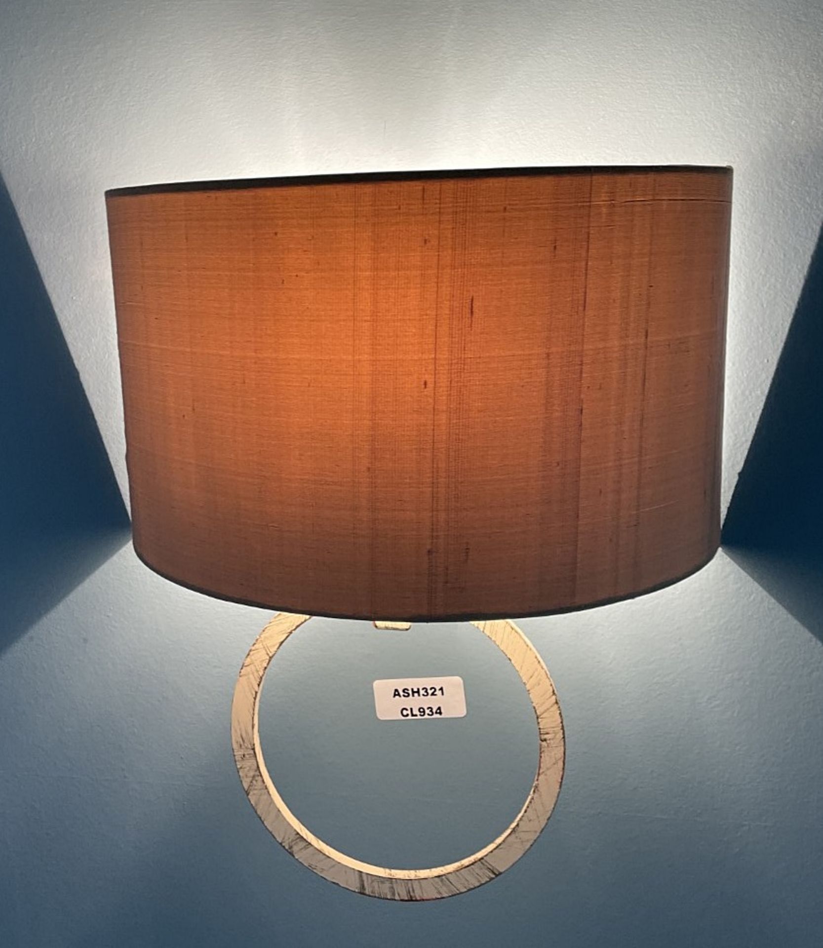 1 x Luxury Artisan Wall Lamp with Fabric Shade - NO VAT ON THE HAMMER - Image 2 of 4