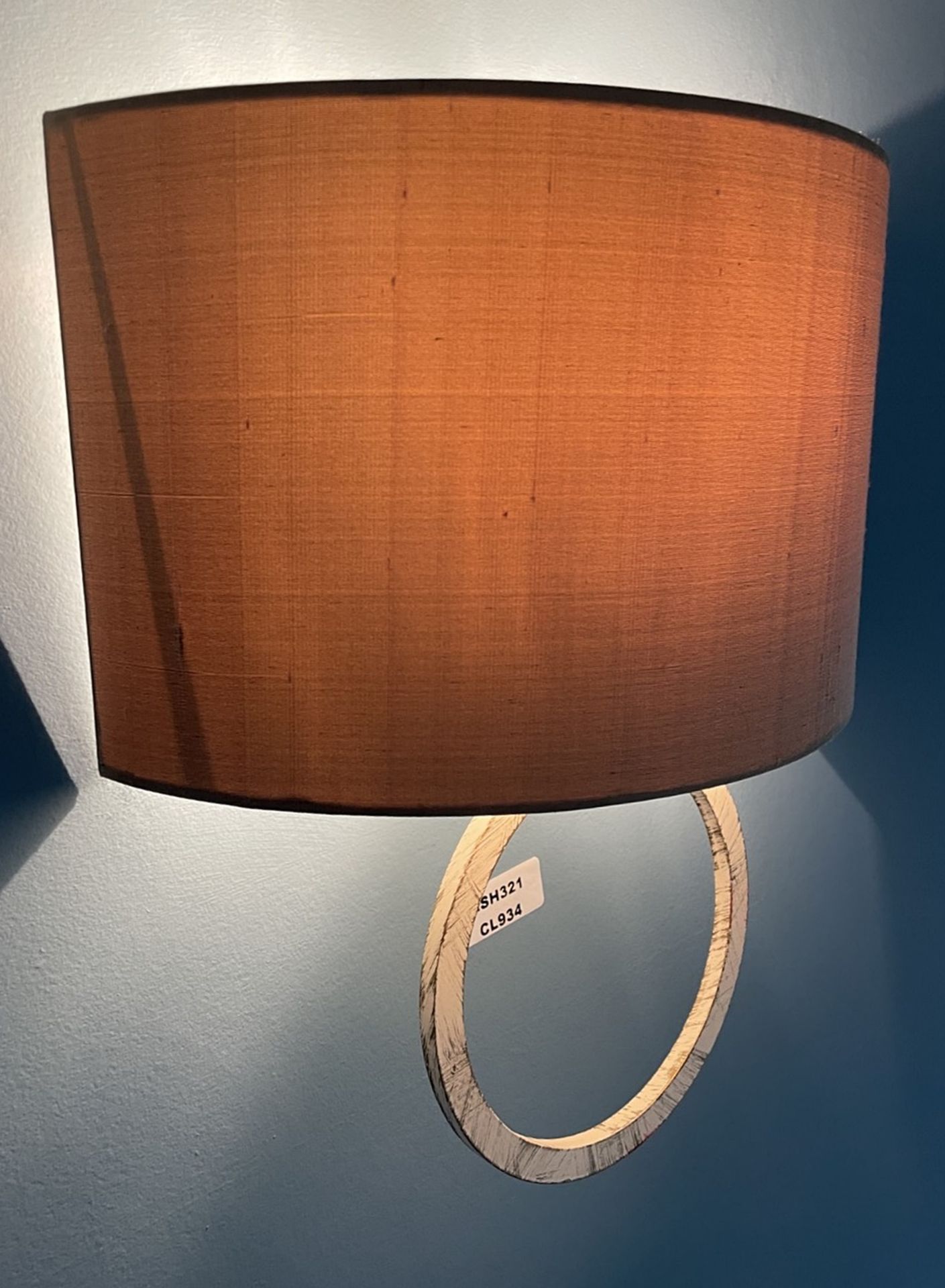 1 x Luxury Artisan Wall Lamp with Fabric Shade - NO VAT ON THE HAMMER - Image 3 of 4