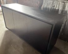 1 x Contemporary 3-Door Sideboard Cabinet Credenza Storage Unit in Wenge