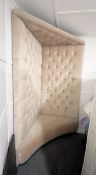 1 x Bespoke Button-back Vertical Seating Booth with Integrated Downlights - Made in the UK