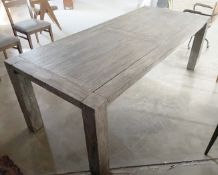 1 x CH Washed Oak Rectangular Dining Table, 2.3-Metres Long - Original Price £1,895 - Recently