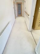 1 x Quality Fitted Inner Hallway Carpet In Light Cream Finish, Complete With Cloud 9 Underlay