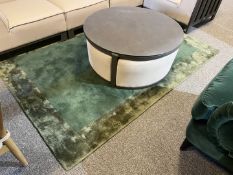 1 x Large Luxurious 2.3-Metre Long Bordered Living Room Bedroom Rug in Green