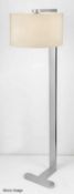 1 x CHELSOM 'Trip' Luxury Freestanding Steel Floor Lamp with an Aluminium Finish - Ref: TR/4/FS/AL/