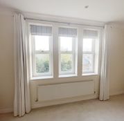1 x Pair Of Curtains And Blinds For Windows Measuring Total Window Approx W 300Cm X H250Cm -