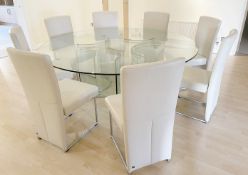1 x Gallotti & Radice ‘Adam’ Ronde 2-Metre Circular Glass Dining Table