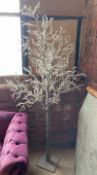 1 x Decorative Winter Tree, 190cm Tall Freestanding Artificial Display Item Prop
