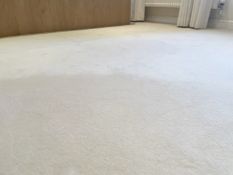 1 x Quality Fitted Study Room Carpet In Light Cream Finish, Complete With Cloud 9 Underlay
