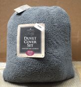 1 x Geveno Cavailia Teddy Duvet Cover Set - Super Soft and Luxurious - Size: Double Duvet Cover with
