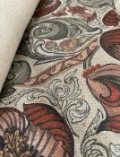 1 x 4 Metre Roll Of Designer Upholstery Fabric In A Traditional Ornamental/Baroque-Inspired
