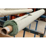 1 x 12 Metre Roll Of Premium Boucle-Style Woven Upholstery Fabric In A Contemporary Green &